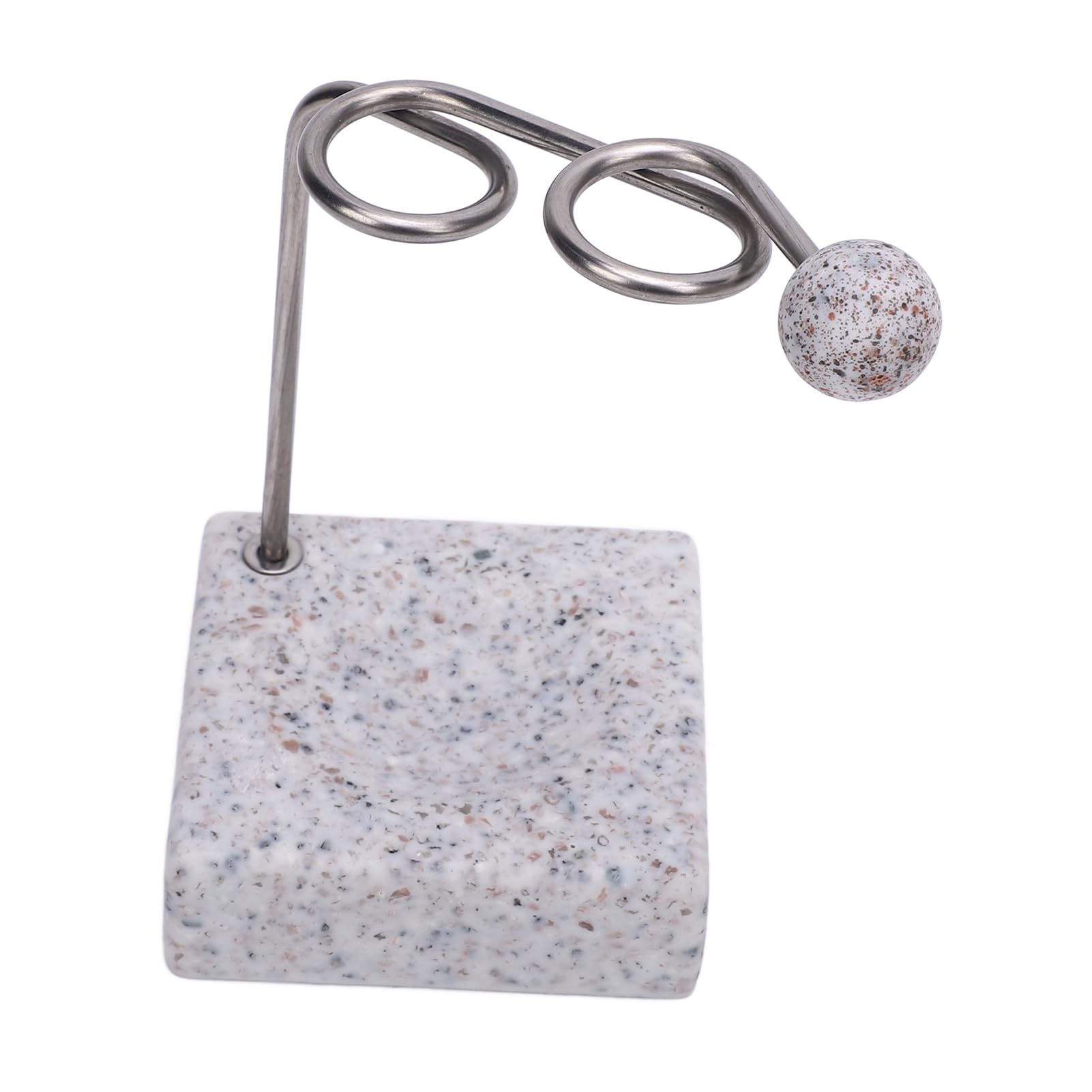 Porte brosse à dents élégant Buachois, support haut de gamme en inox et socle effet résine