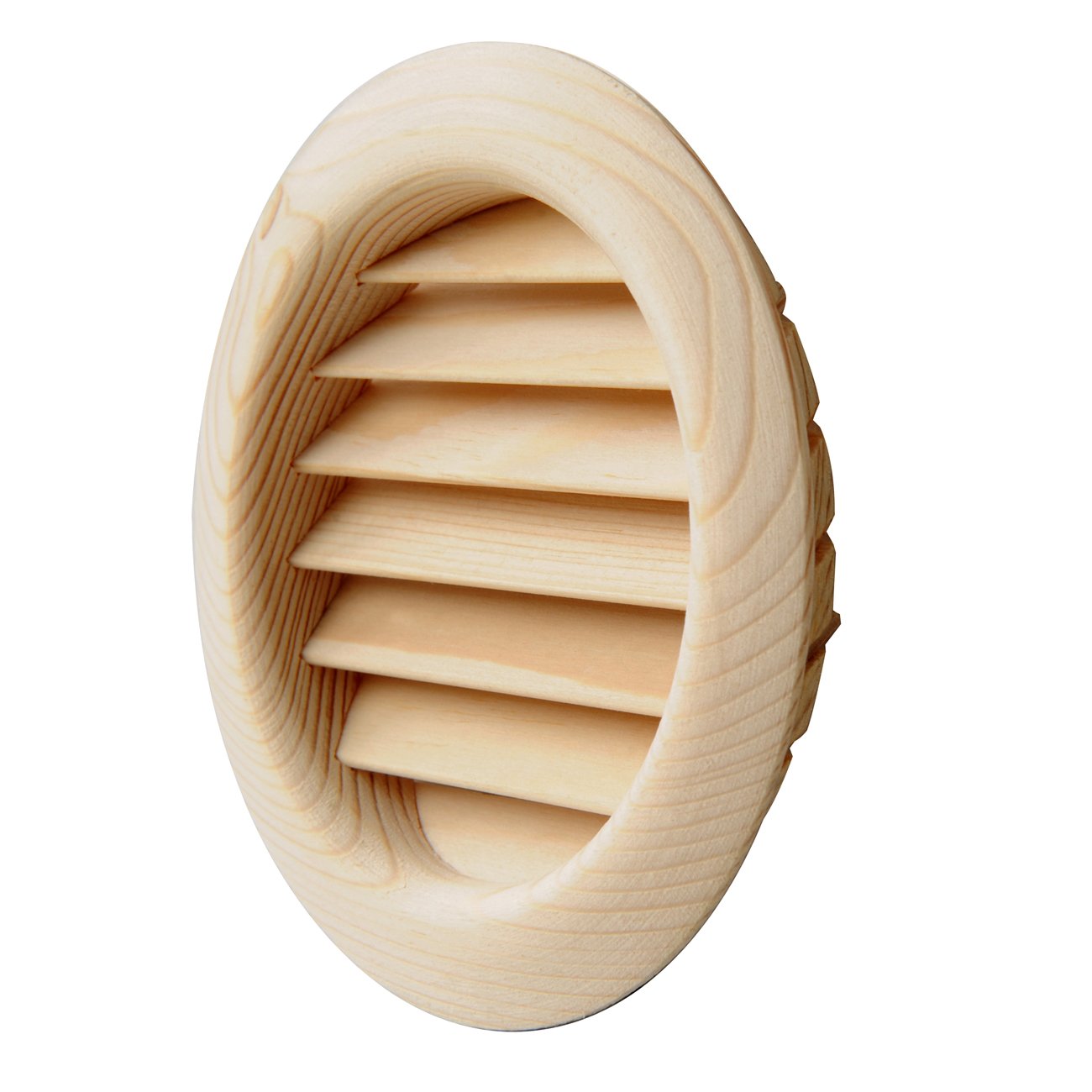 La Ventilazione Pino Rosso Lgrs100p Round Recessed Wood Grill, Red Pine, For Holes Ø 100 Mm