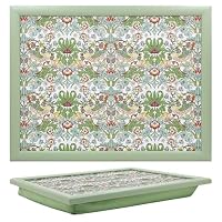 The Leonardo Collection William Morris Strawberry Thief Laptray With Bean Bag for Serving Dishes | Lovely Lap Trays for Eating on Lap for Dinner or Breatfast | Newly Designed Food Trays for Lap