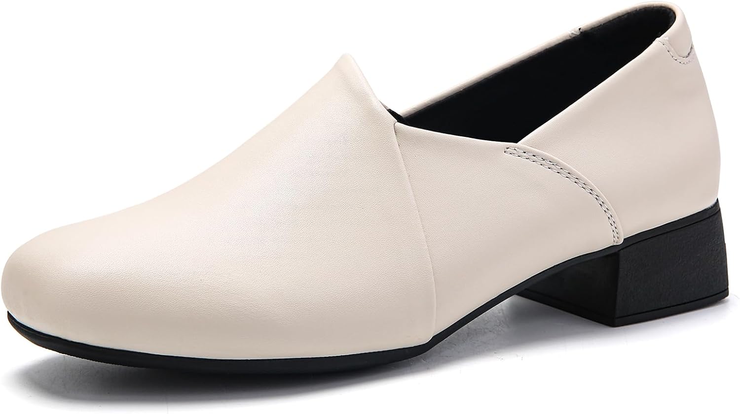 Mocasines Para Mujer UZB - Tacón Bajo, Cuero Vegano, Cómodos Para Oficina Y Diario