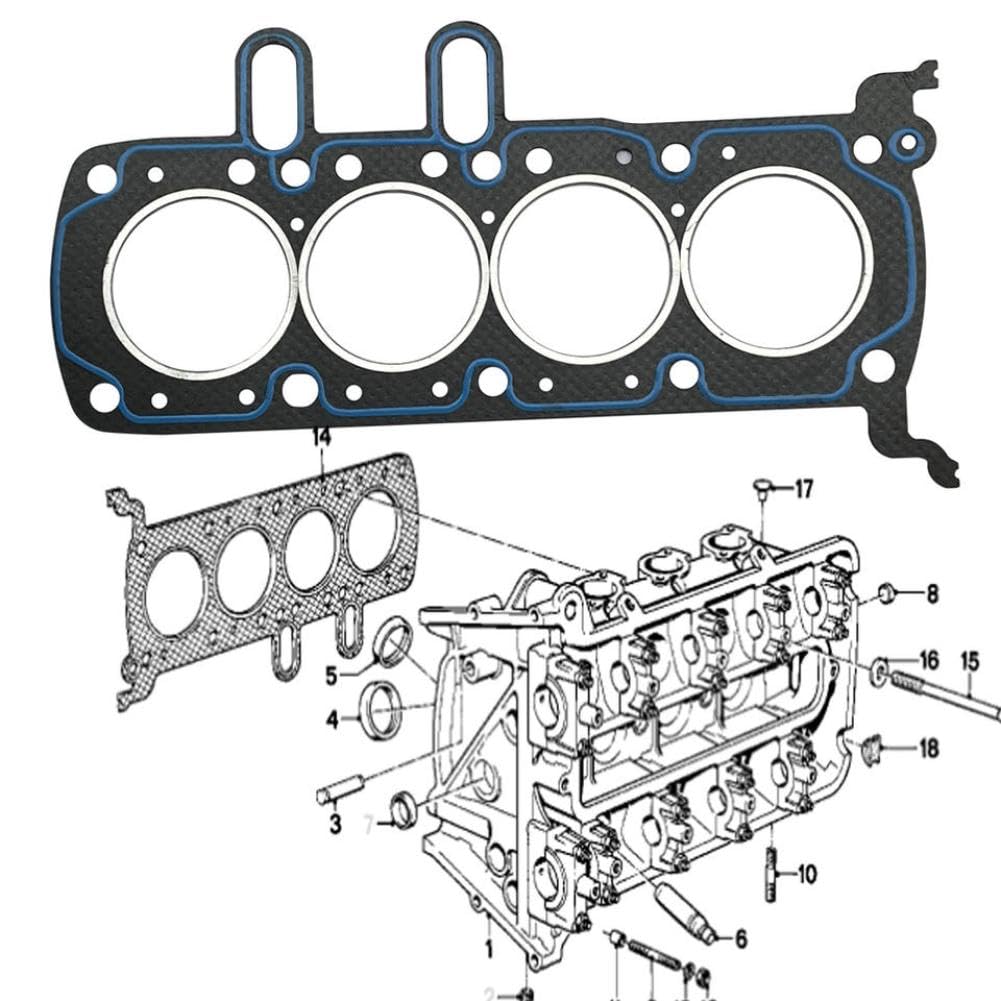 Guarnizione testata moto compatibile con K100 K589 82-90 K100LT K100RT 86-91 K100RS 83-89