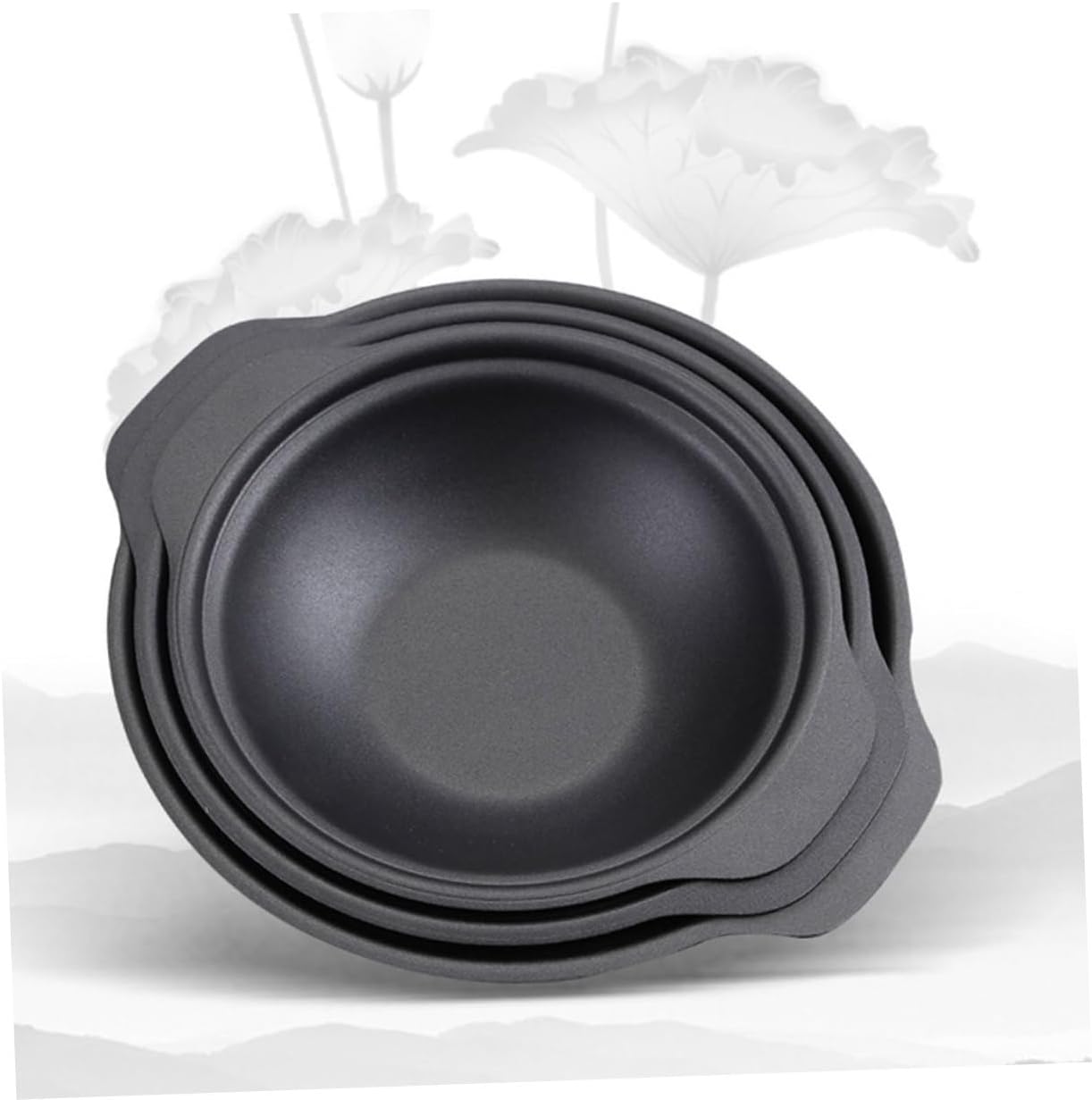 PRETYZOOM Burn Resistant Iron Stew Pot with Handle Non Stick Casserole for Kitchen Use High Temperature Resistant Cookware with Smooth Glazed Surface and Iron Lid