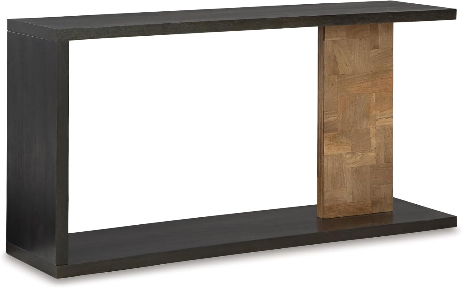 Signature Design by Ashley Camlett Modern Console Sofa Table with Shelf, Dark Brown & Light Brown