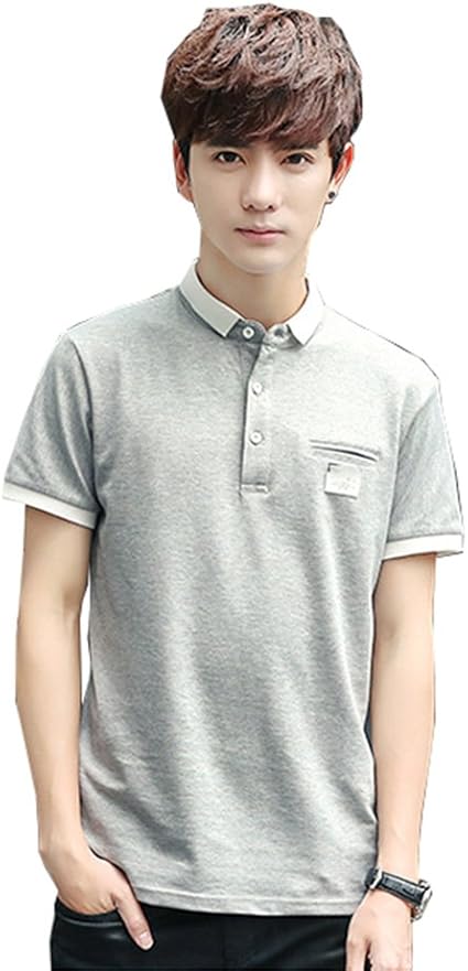 Amazon Fevon ポロシャツ メンズ 半袖 Tシャツ カジュアル かっこいい ボタンダウン 無地 純色 トップス カットソー ティーシャツ スポーツ ゴルフ 快適 吸汗速乾 夏 大きいサイズ M 4xl ポロシャツ 通販