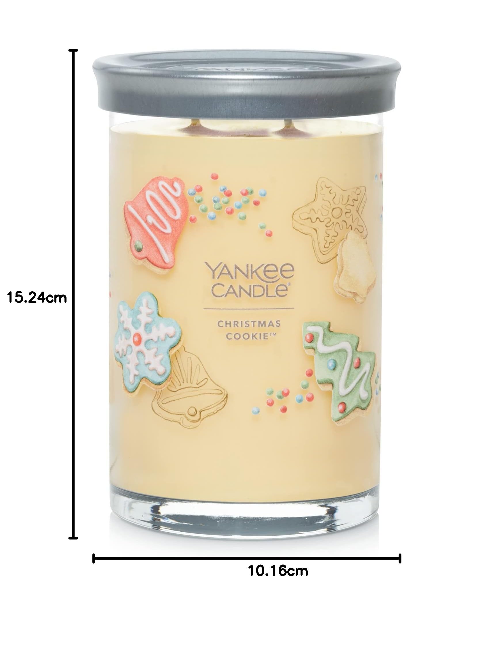 Yankee Candle Weihnachtskeks-Duft, Signatur-Kerze, 590 ml, großes Glas, 2-Docht-Kerze, über 60 Stunden Brenndauer, Weihnachtskerze