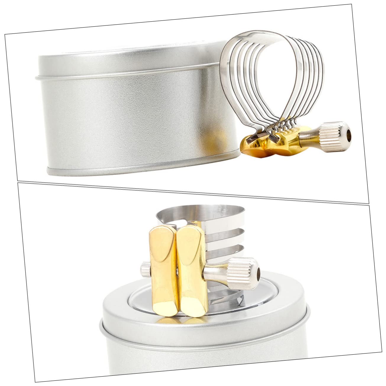 ibasenice 3pezzi Clip Per Saxofono Acciaio Inossidabile Fissaggio Elegante e Leggero Per Strumenti Musicali Accessorio Pratico Per Saxofonisti Amatori e Professionisti