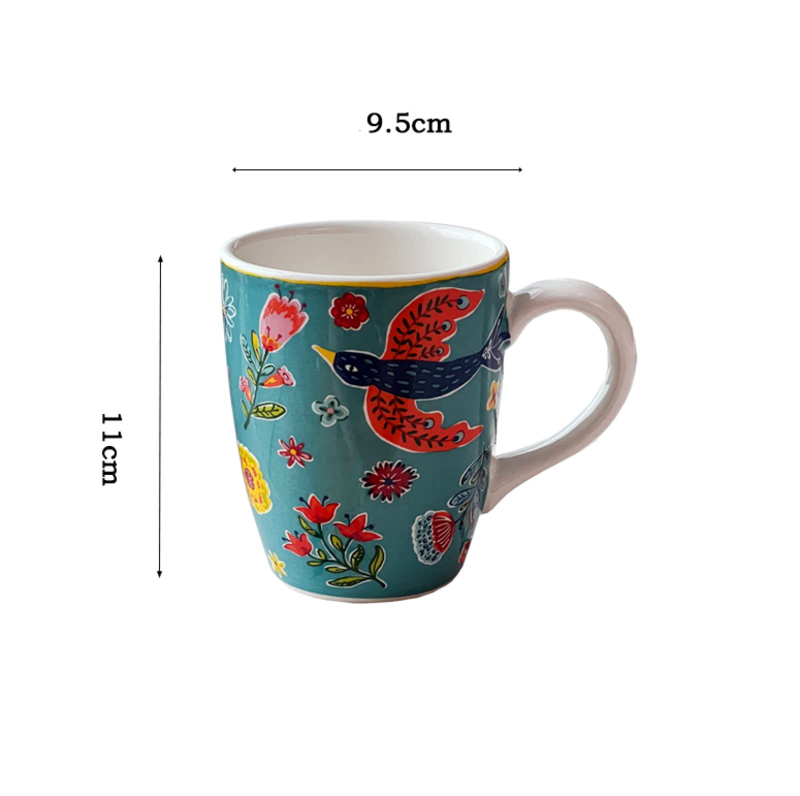 Copa Creativa Taza de café de cerámica, Taza de té de pájaro de Dibujos Animados, Taza de café de cerámica, Regalo for Oficina y hogar