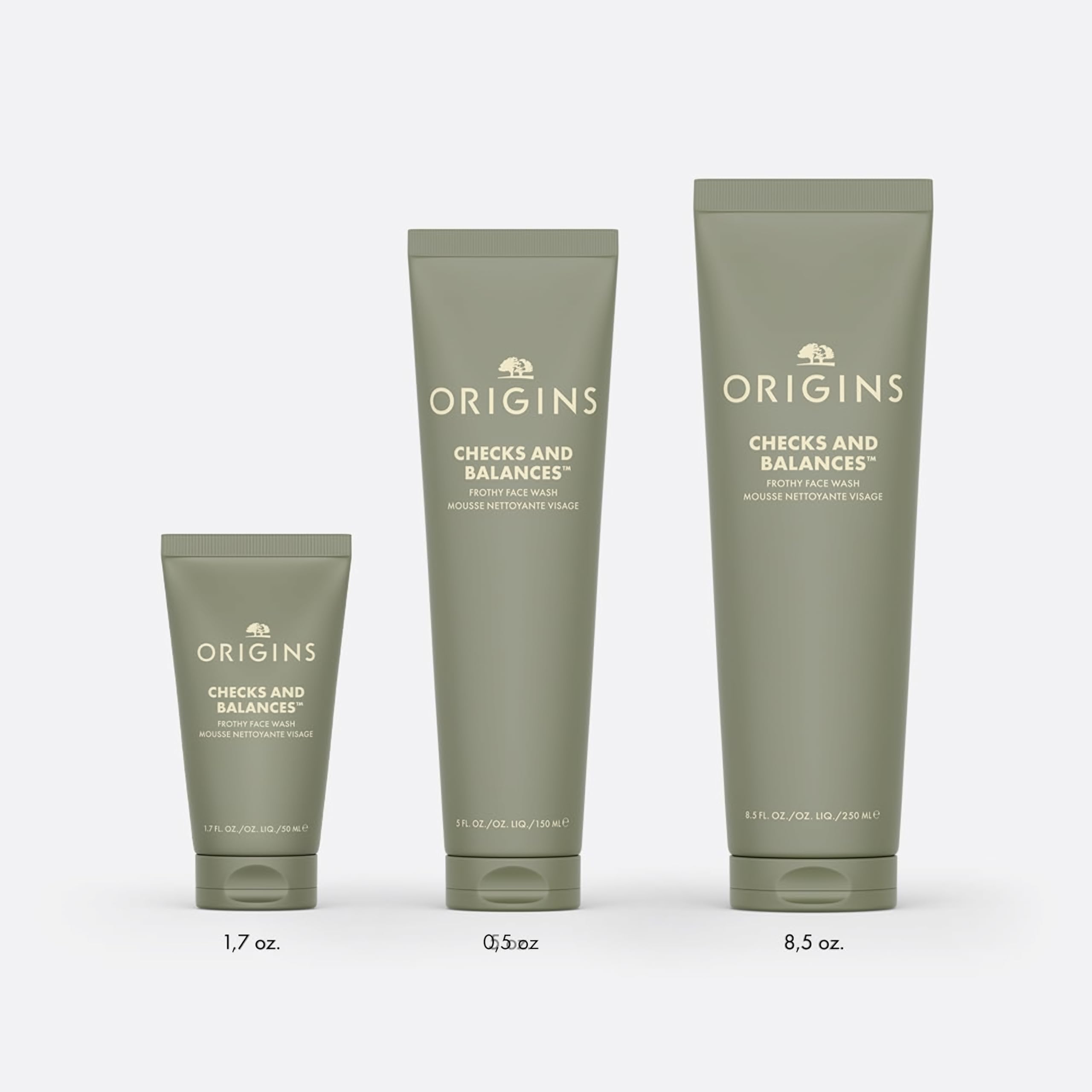 Origins Checks and Balances Frothy Face Wash | Detergente per il viso per tutti i tipi di pelle - Delicato - Con menta