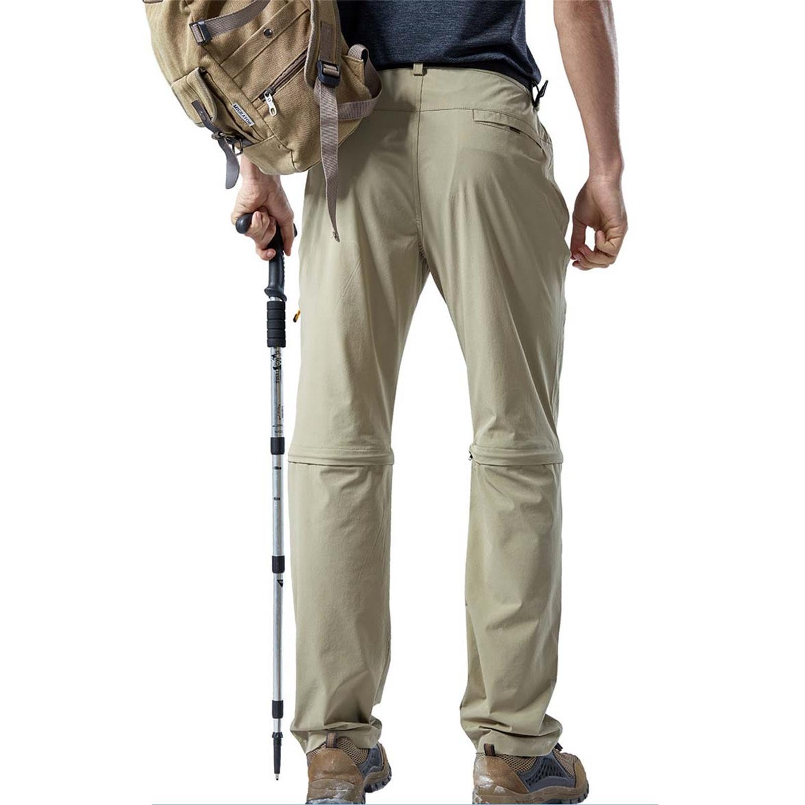 Herren Cargohosen Casual Sommerhosen Bequeme wanderhosen Lässig Stretchhose Schnelltrocknend Sporthose Einfarbig Stoffhose Zip Off Fitnesshosen mit Taschen Funktionshosen für Outdoor
