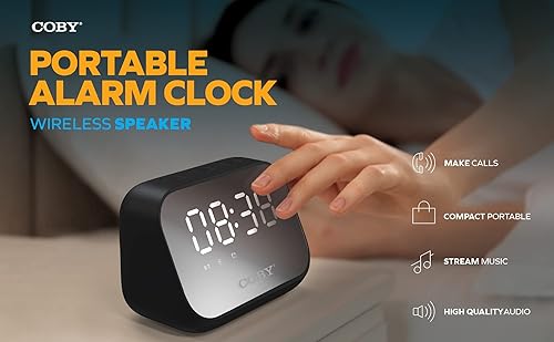 Miniatura 6 de Coby Alarm Clock Wireless Bluetooth Speaker  Alarm Clocks for Bedrooms  Portable Rechargeable Wireless Speaker  Digital Clock for Bedroom Camping