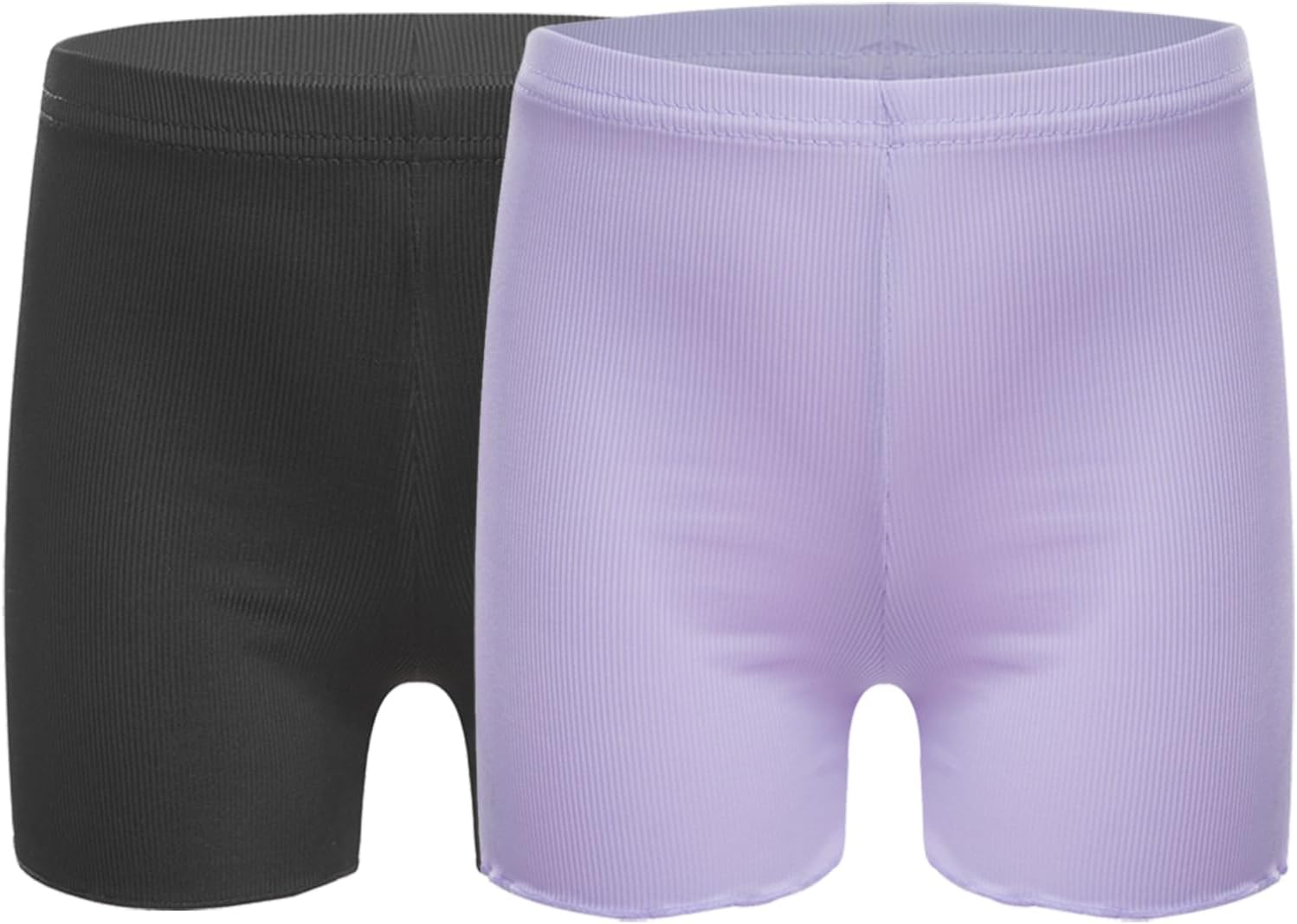 Linjinx Kids Girls 2 Pack Ice Silk Shorts Dance Bike Athletic Shorts Safety Shorts for Under Dresses Skirt