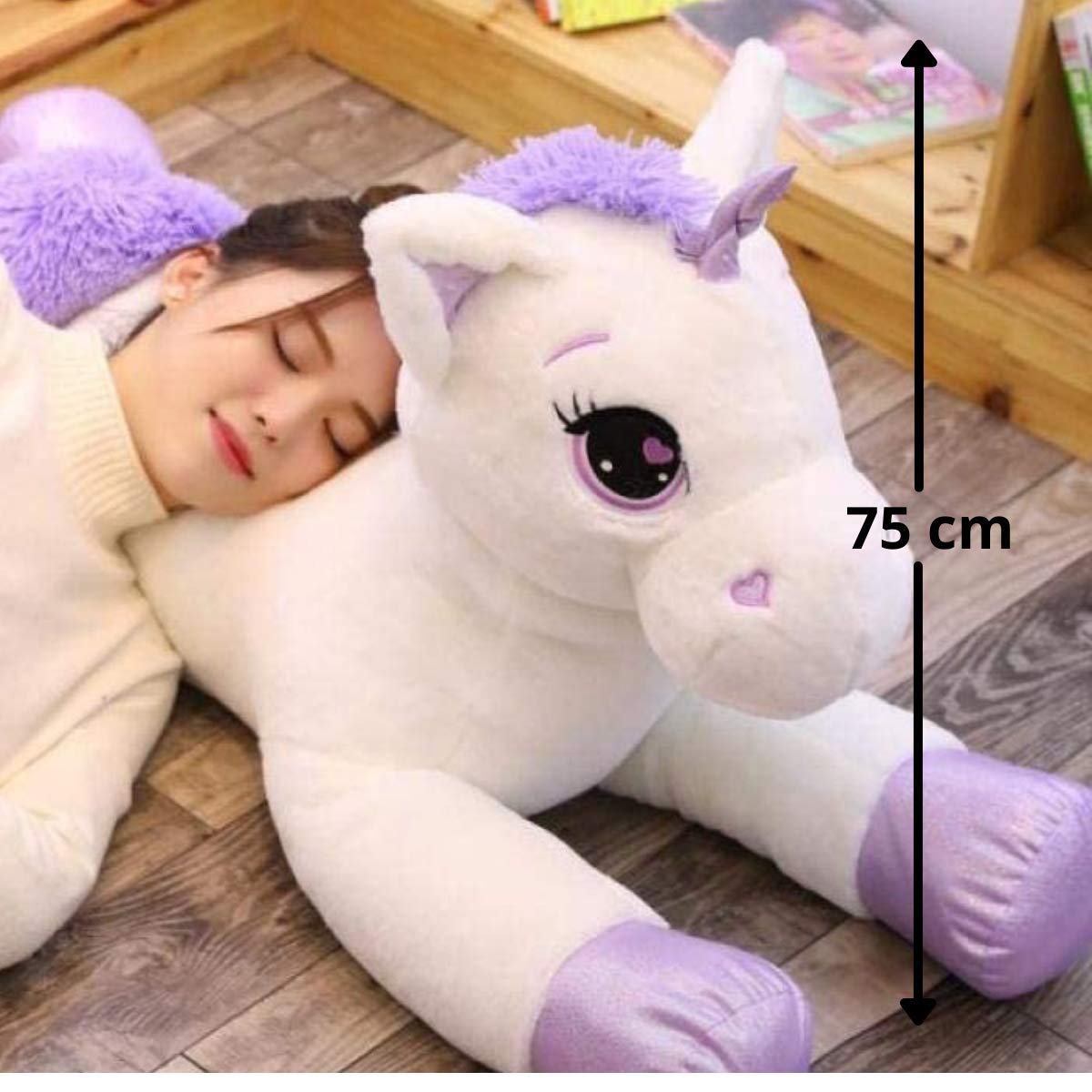 HUG 'n' FEEL SOFT TOYS Unicorn Animal Soft Toy, Soft Toy for Girls (Unicorn White, 75cm) 4