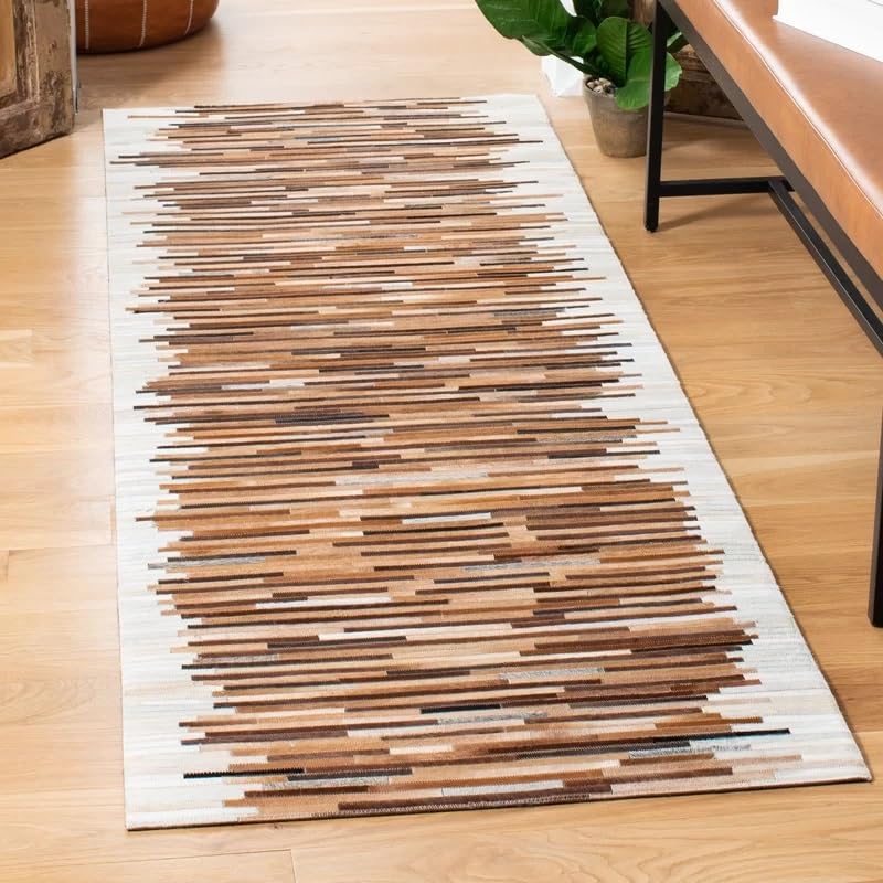 Tapete rectangular de cuero Cowhide premium 3 x 5 ft