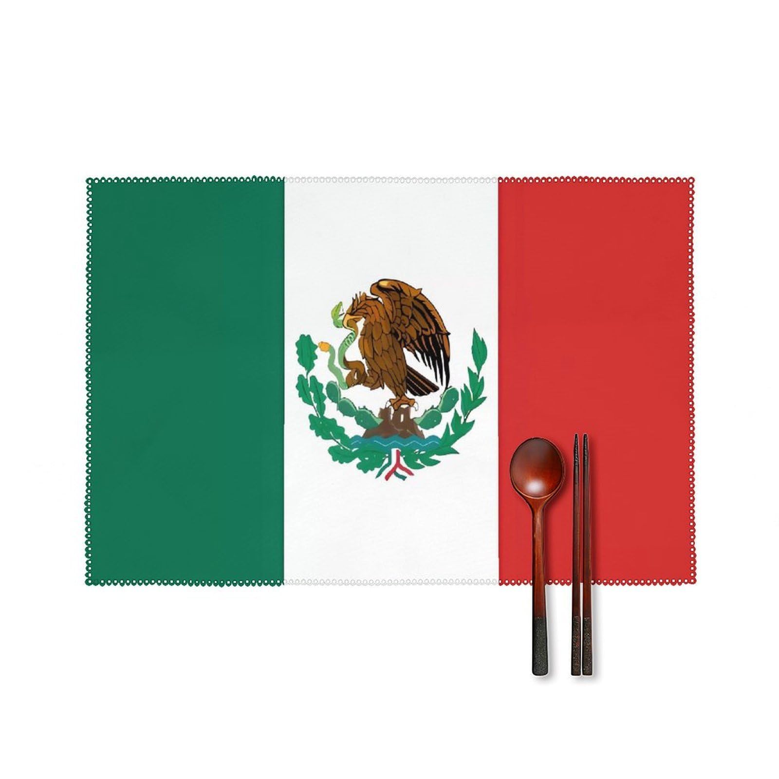 Fodpand Style Flag Of Mexico Placemats Set Of 4 Place Mats Table Mats