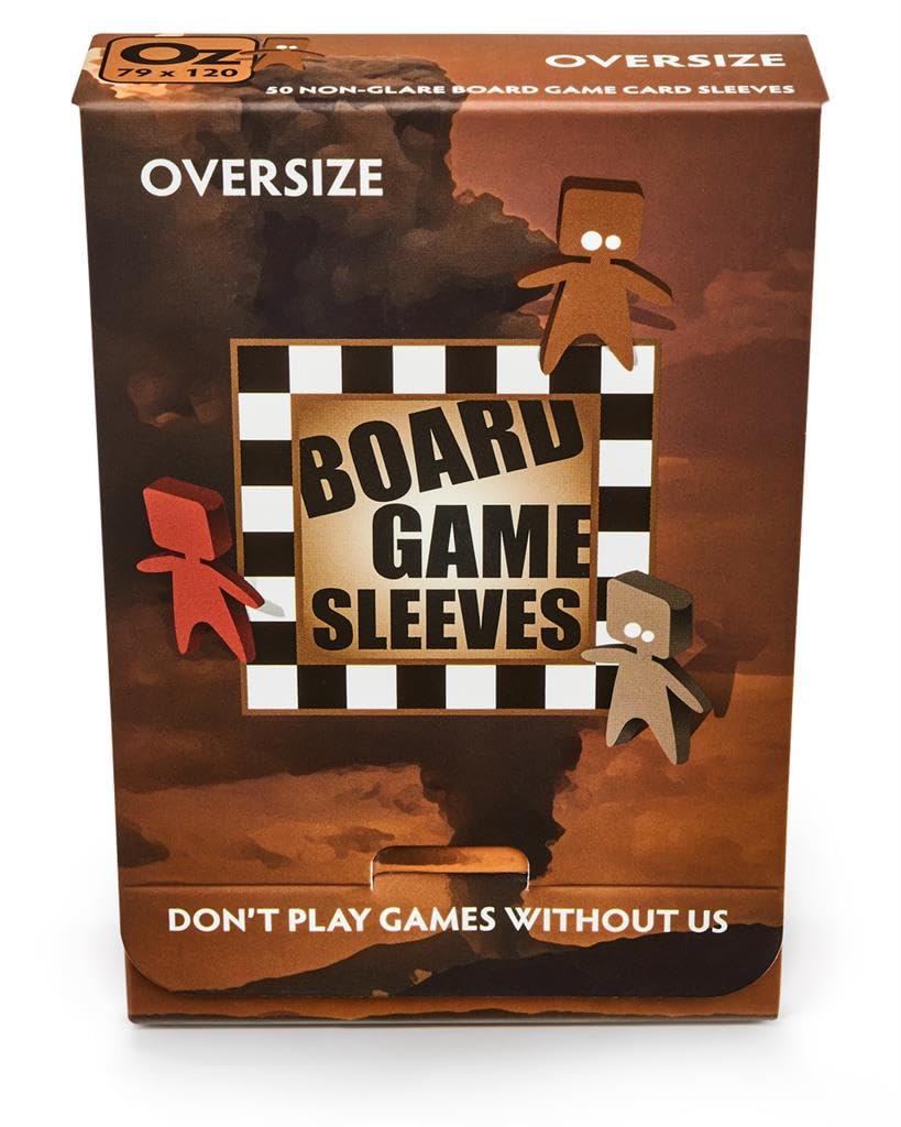 Arcane Tinman AT-10428 Board Game Sleeves: Oversize (Non-Glare) 82x124mm 50pk, Clear