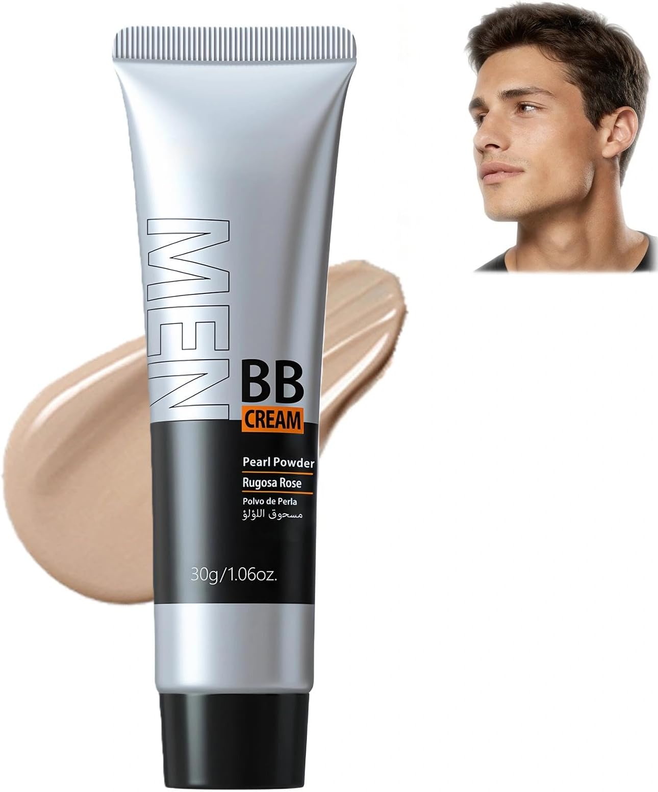 Mens BB Cream Foundation Medium | Tinted Moisturizer with SPF15 | Colour Correcting Concealer | Blemish Cover, Even Skin Ton