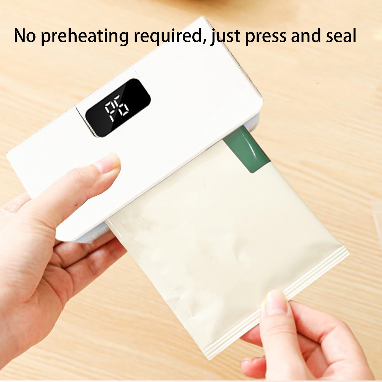 Mini Snack Sealer - Handheld Bag Closing Device for Travel Use | Heat Resistant ABS Housing with Instant Thermal Press System, Compact Storage Food Saver Tool for Outdoor 4.92x2.48x1.57 in