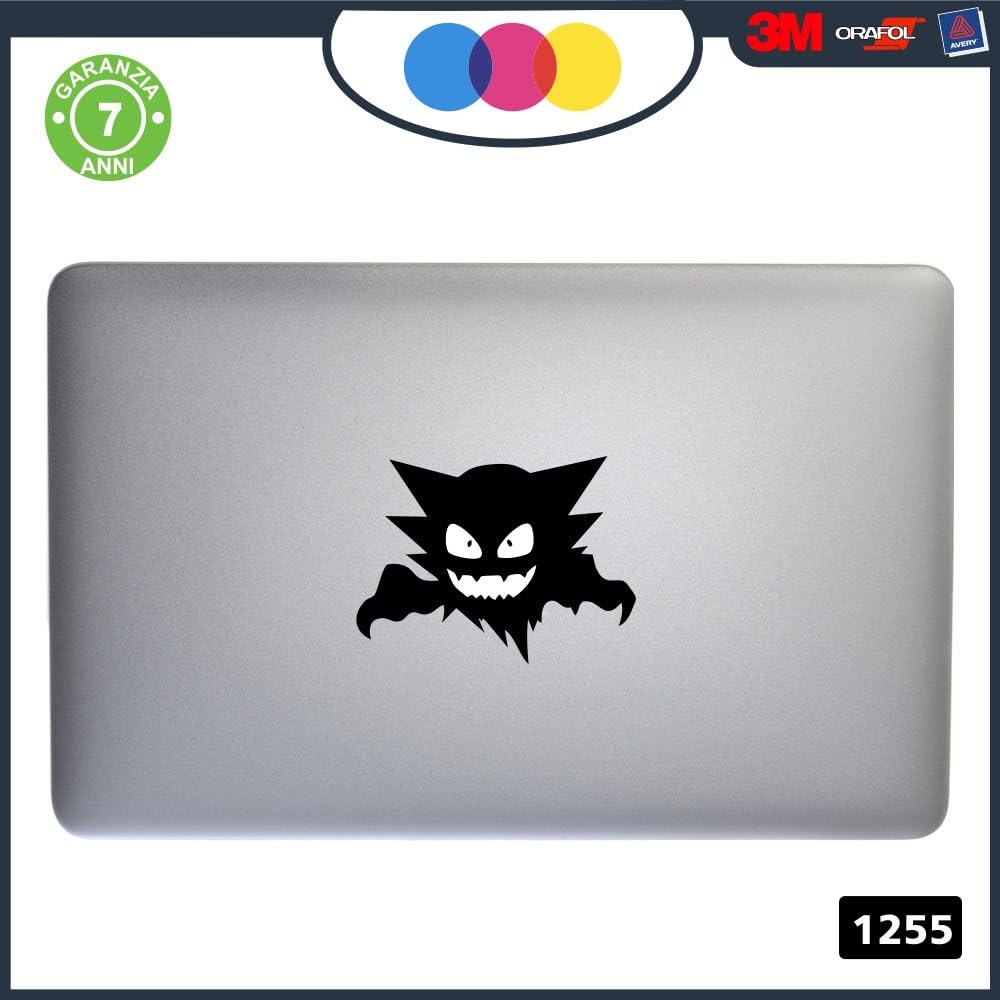 Pokemon Haunter Sticker – For All Models of Apple Mac Book 13 – 15 – 17 – -Sticker for any Computer also not MAC BOOK – Black Cod. 1255