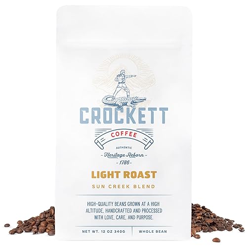 Crockett Whole Bean Coffee – Light Roast Whole Coffee Beans
