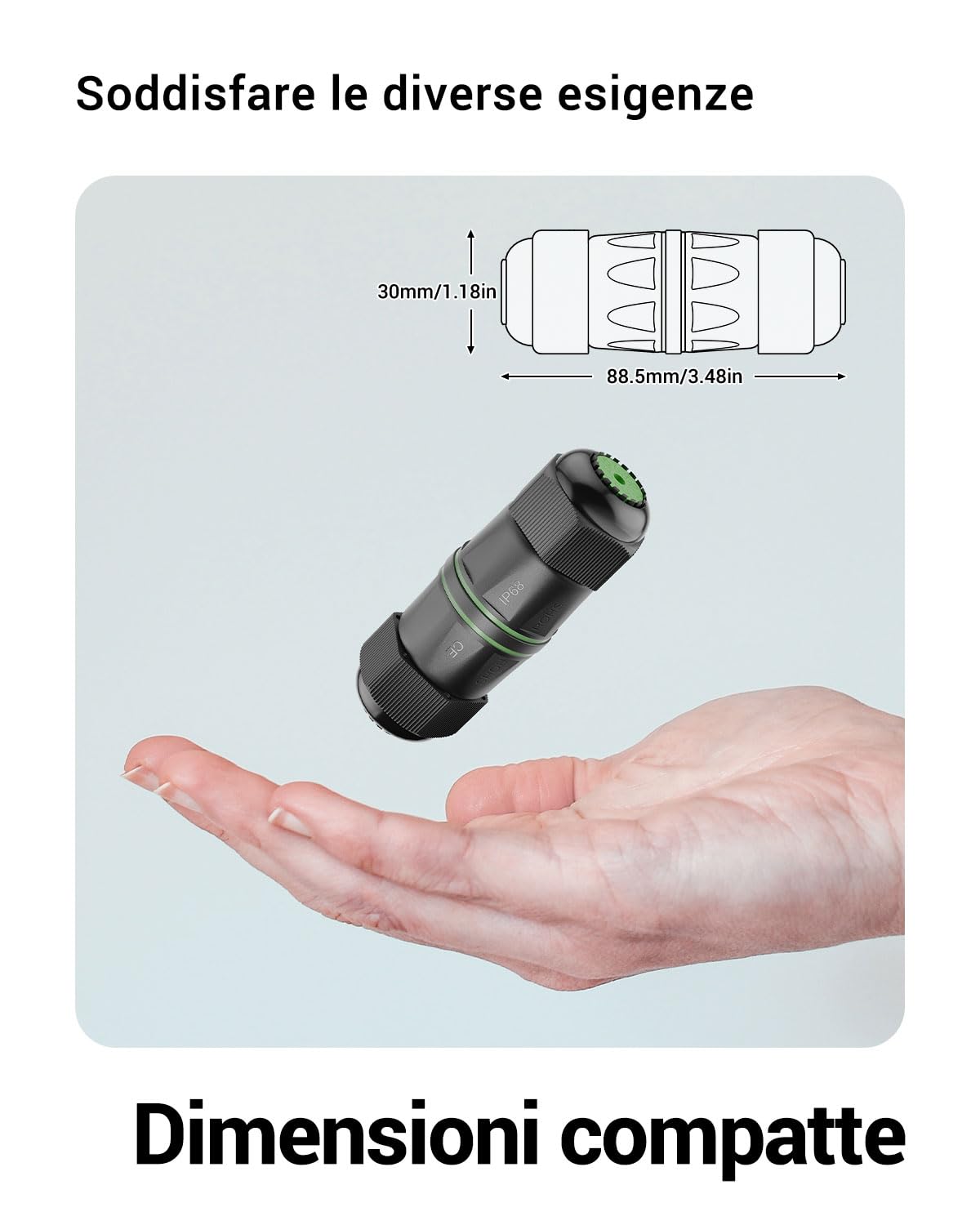 Accoppiatore RJ45 Impermeabile IP68 - 3 Pezzi + 6 Teste Di Cristallo, Per Cavo Ethernet CAT.6/5E - Foto 11