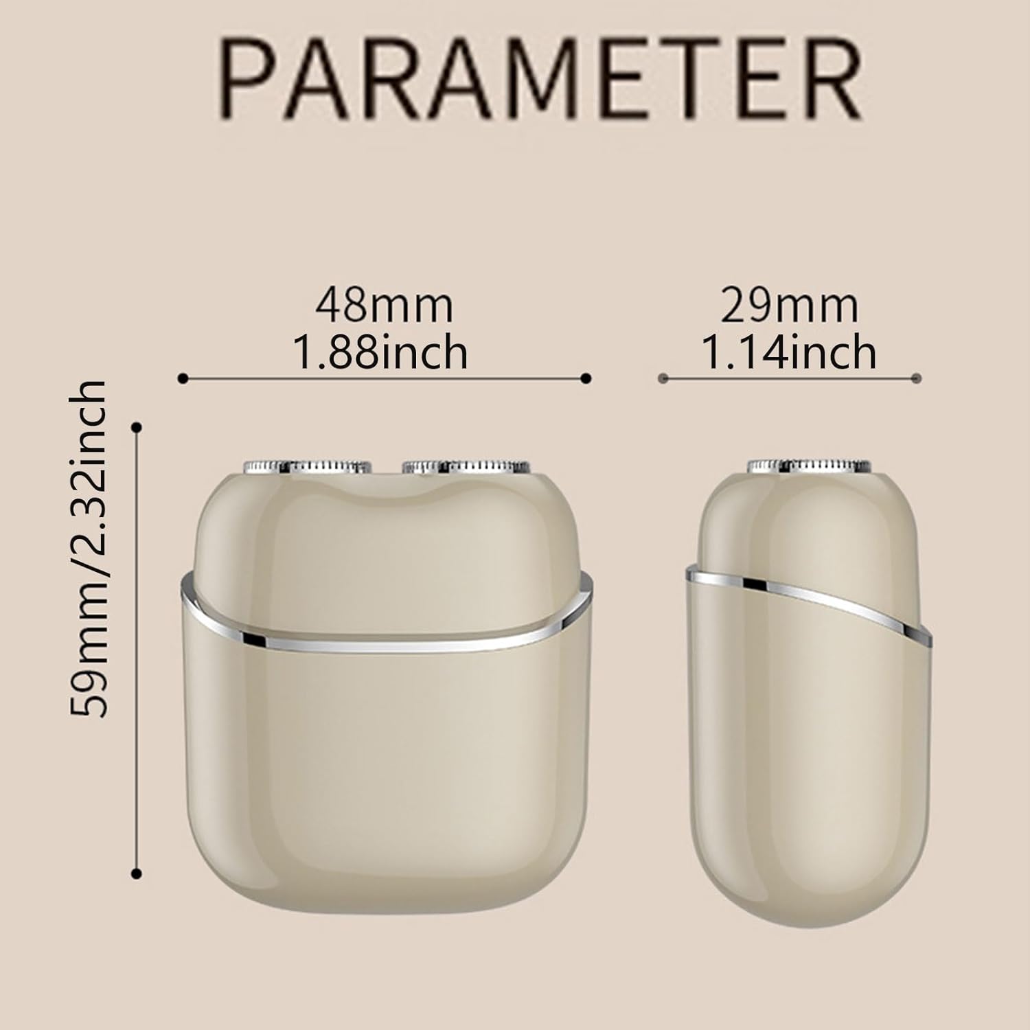 Mini Electric Shaver for Men and Women, Dual Head Portable Razor with Smart Sensor, Compact Travel Size Pocket Shaver, USB-C Rechargeable, Wet & Dry IPX6 Waterproof, Low Noise, Easy to Clean - Image 8