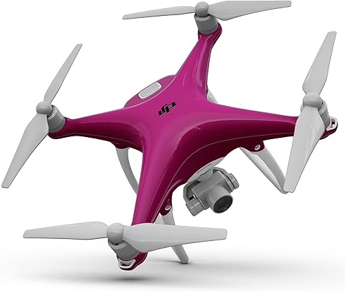 Miniatura 2 de Compatible con drones DJI Phantom 4 - Vinilo adhesivo protector resistente a los arañazos - Rosa oscuro sólido V2