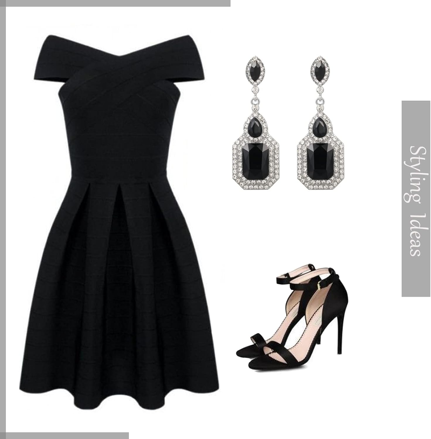 Vintage Rhinestone Dangle Statement Earrings Colorful Long Crystal Dangling Drop Earring for Women Formal Wedding Prom - Image 5