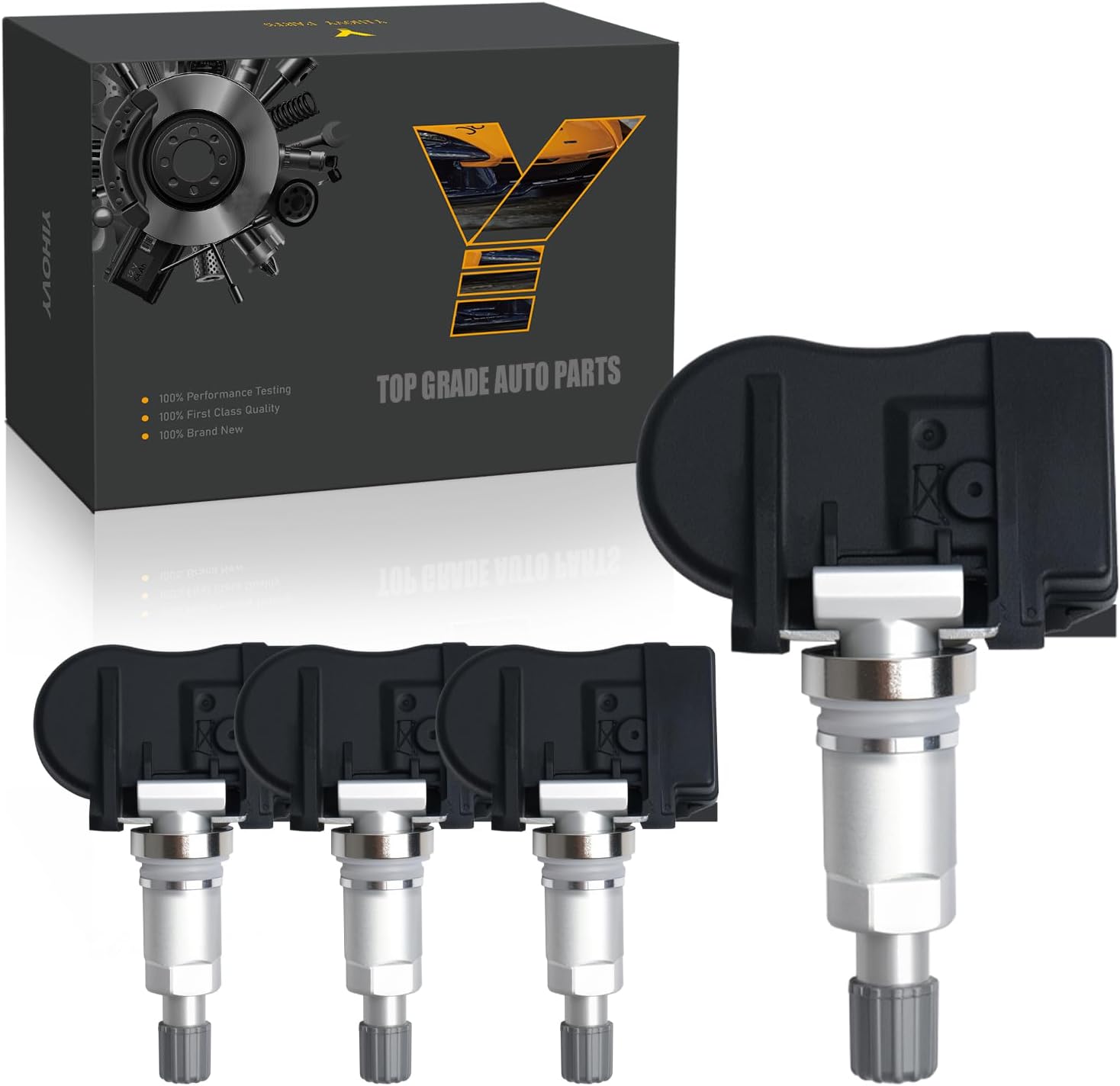 Pre-Programmed TPMS Sensor Tire Pressure Monitoring Sensor 36106881890 fit for BMW 228i 230i 235i 320i 328i 330i 335i 340i 420i 428i 430i 435i 440i i3 i5 i8 M2 M3 M4 X1 X2 X5 X6-433MHz (4)