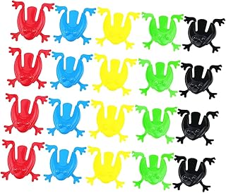 YARNOW 100pcs Plastic Jumping Frogs Toys Frogs Toy for Boys and Girls Bouncing Leap Decorations