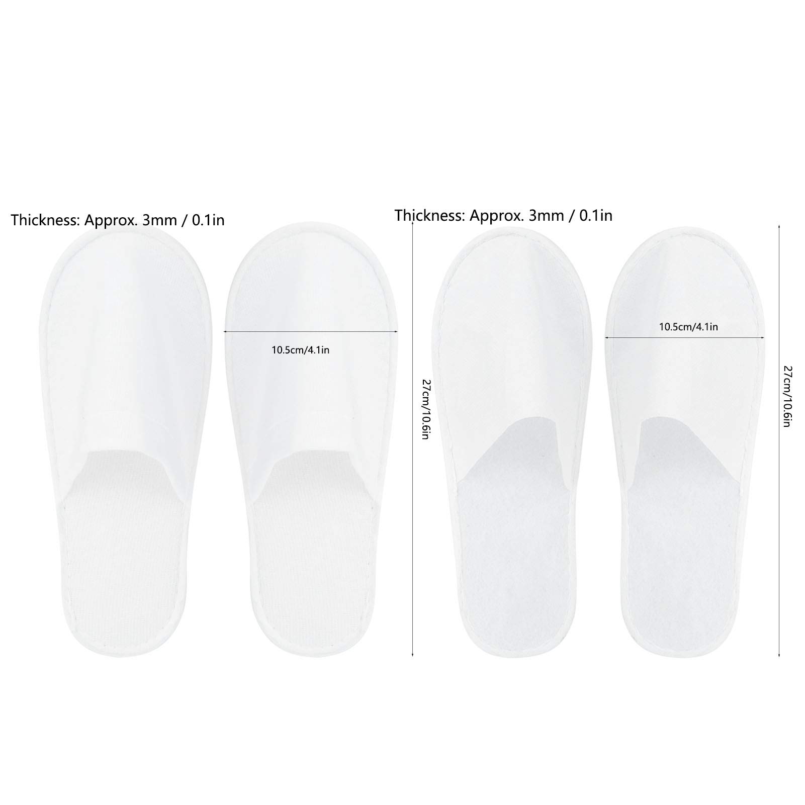 Pilipane Pantofole USA e Getta,50 Paia di Pantofole USA e Getta Antiscivolo Unisex Portatili, Pantofole per Ospiti Domestici per Ospiti di Feste in Hotel Spa a casa(M)