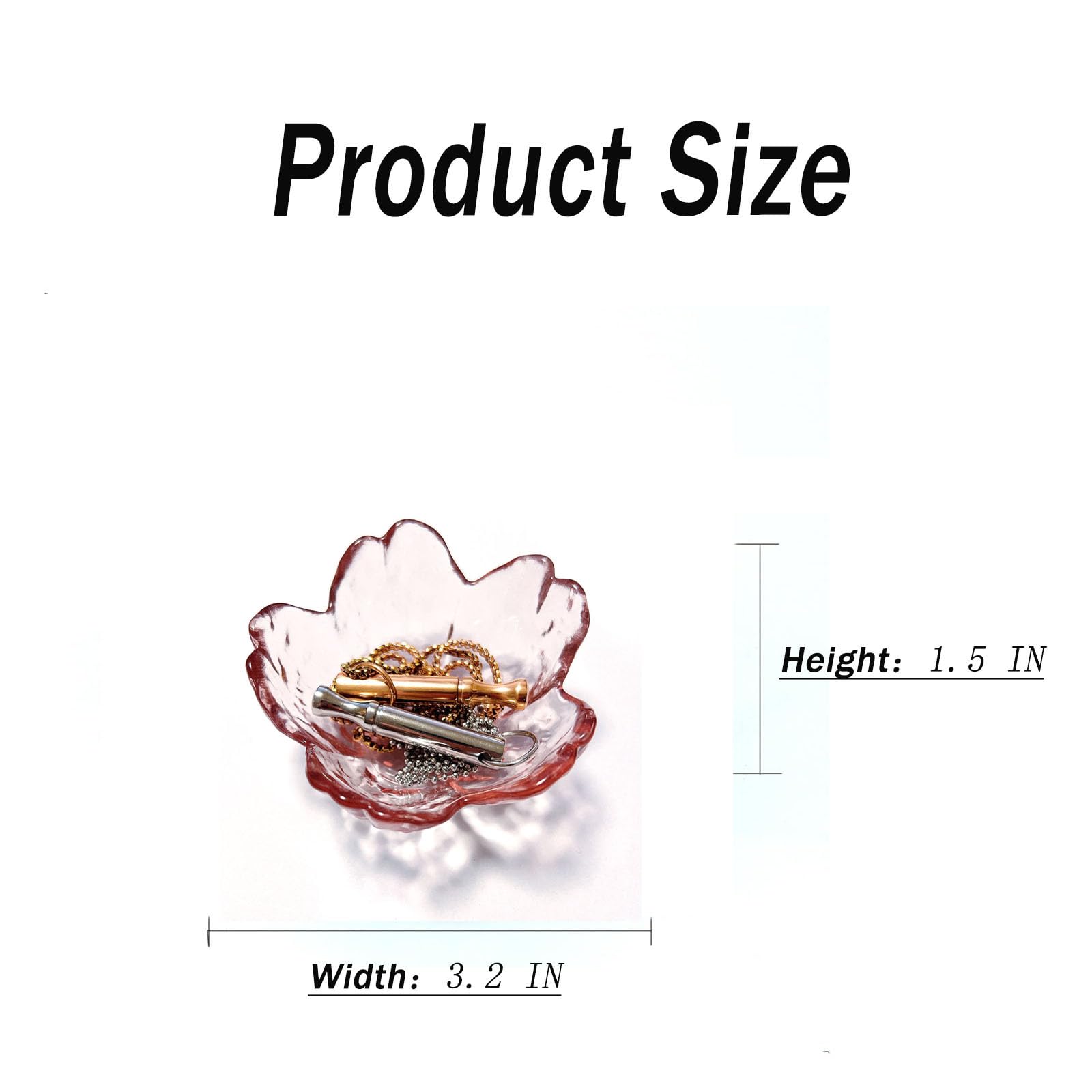 FZFQWRSH Crystal Amber Jewelry Dish, Ring Dish, Trinket Dish?Tray Decor for Women, Fashionable Modern Style Dressing Plate