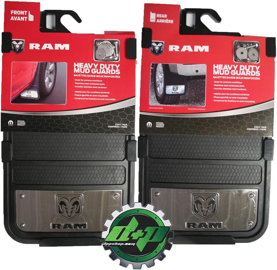 Dodge Ram Heavy Duty 12x23 mud Guard Flap Mudflap Stainless Steel Set of 4 New