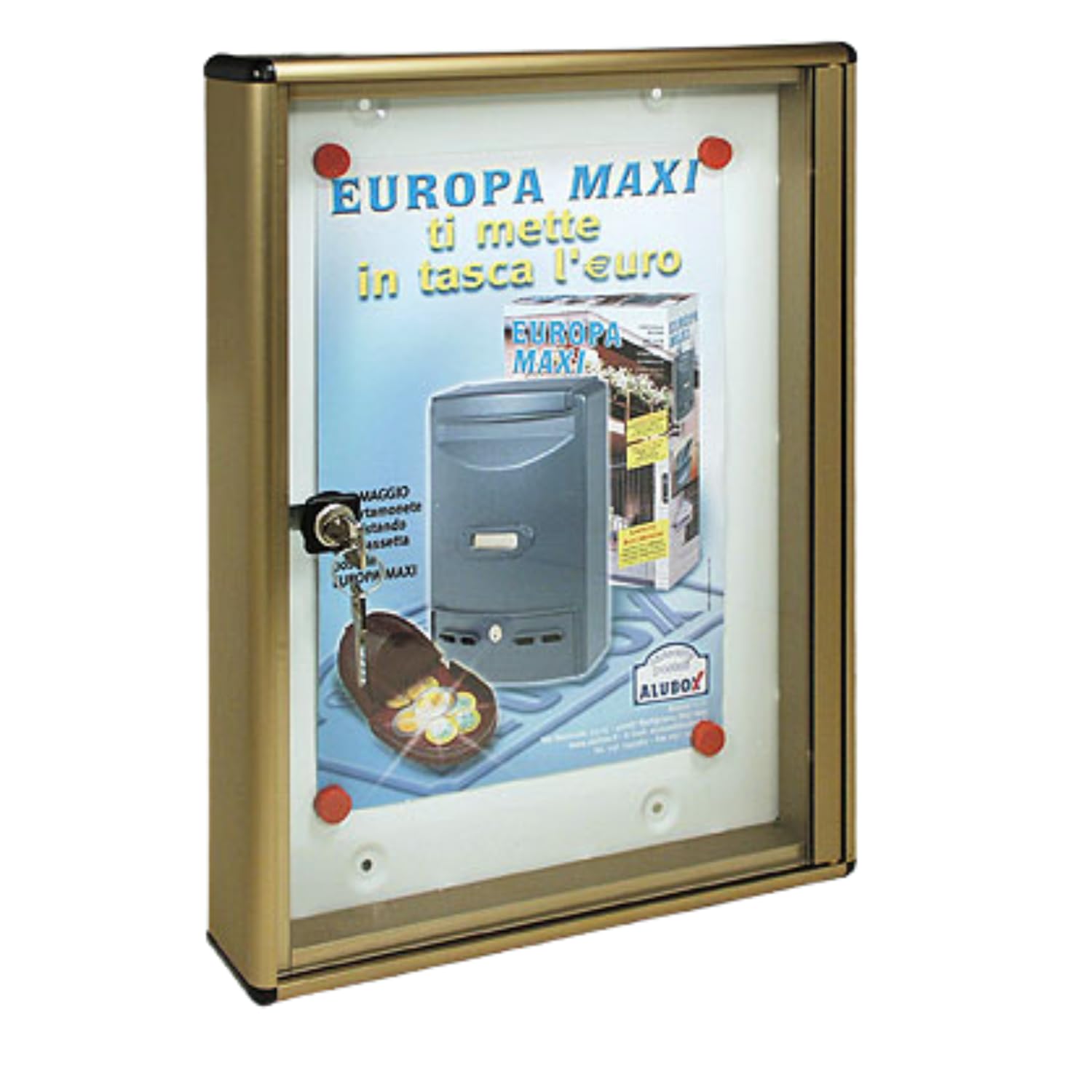 Alubox BC 1 Bacheca Porta Avvisi 1 Foglio A4 Bronzo - 4