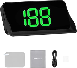 Shkalacar Speedometer HUD GPS Digital Speed Meter Universal Car HUD Head Up Display with Reflective Film for Car Truck SUV RV, Headup Display Windshield Projection Heads Up Display