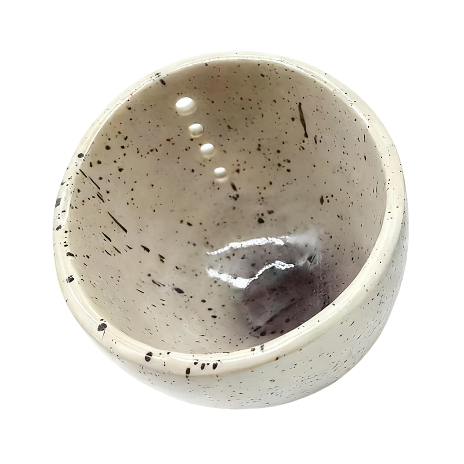 Tsophreniq Pottery Coriander Strippers Tool Handcrafted Ceramic Scrapers Ceramic Texture for Efficient Peeling and Grinding Natural Coriander Peeling Tool