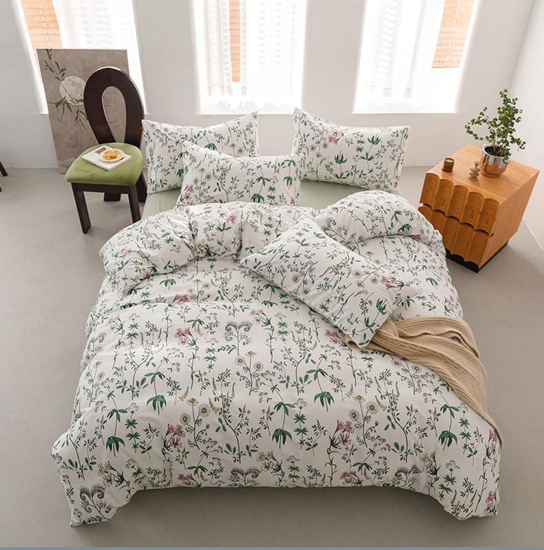 HAVOP 100% Cotton Duvet Cover Double Size Botanical Plant Floral Bedding — image 1