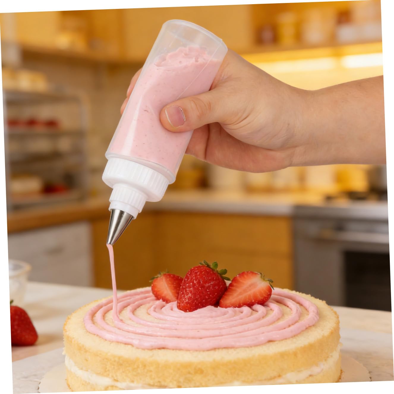 BESTonZON 16piezas Botellas Exprimibles Transparentes Para Decorar Pasteles Para Glaseado De Galletas y Salsas Repostería