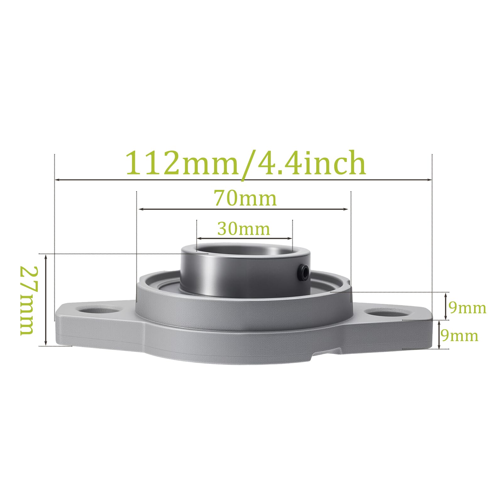 2Pcs Cuscinetto a Blocchetto di Cuscino Rhombic Flangia Cuscinetti Albero Foro Autoallineanti Orizzontale Cuscino Blocchetto Cuscinetti 30mm Diametro Interno