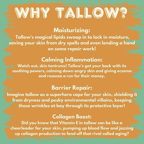 Miniatura 3 de Bálsamo de sebo batido (sin perfume)  100% sopa de carne de res alimentada con pasto e infundido con aceite de girasol orgánico para uso total del