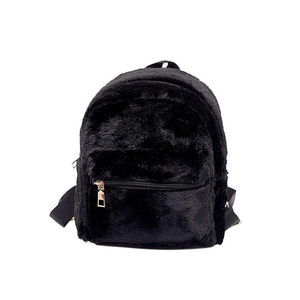 fuzzy backpack purse