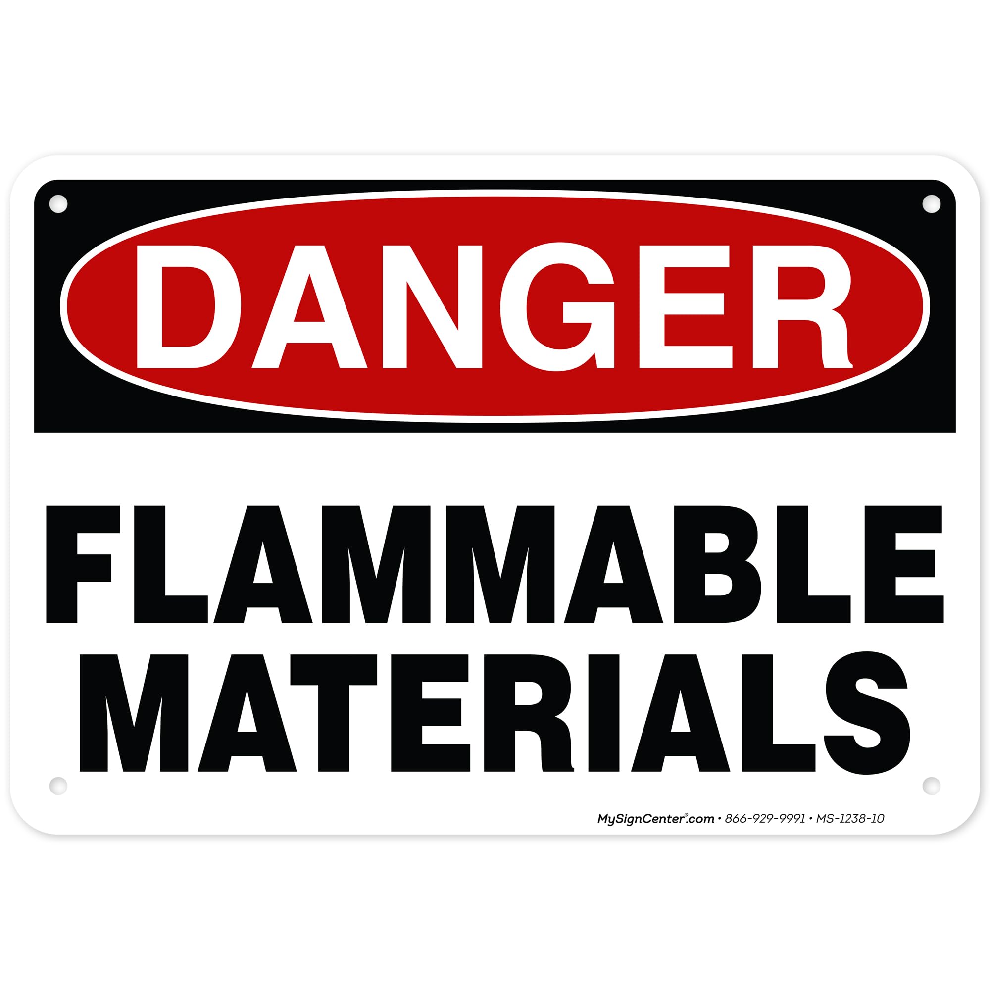 Danger Flammable Materials Sign,10x14 Inches, Rust Free .040 Aluminum, Fade — Amazon image 11