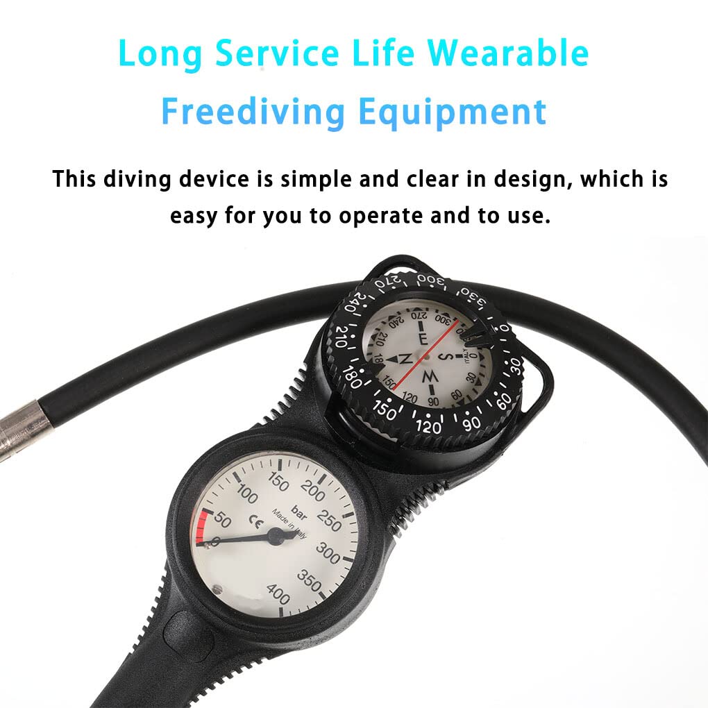 BEALIFE Medidor de Buceo Comprobador de presión Conveniente Ligereza Medidor de Profundidad Multifuncional Accesorios de Buceo Submarino al Aire Libre