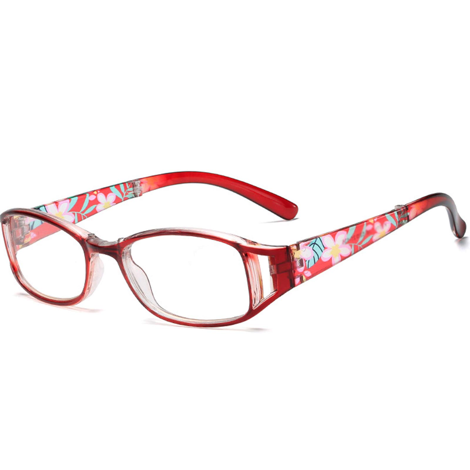 Okulary do czytania, wysokiej jakości, modne, wygodne, super pomoc w czytaniu, dla kobiet i kobiet, stylowe okulary do czytania, z nadrukiem, składane okulary do czytania, czerwone, +2,5