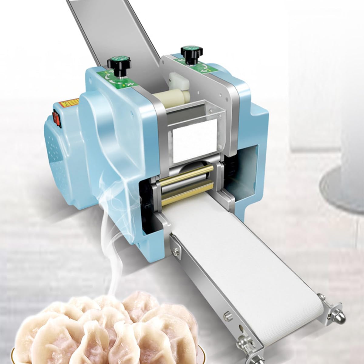 HTTGDGDH Automatic Dumpling Skin Maker, Automatic Dumpling Maker, Stainless Steel, For Commercial Household Restaurant,75mm