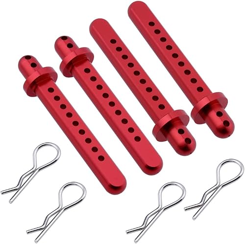 Miniatura 4 de HobbyPark Cuerpo de aluminio soportes poste con clips pasadores para AXIAL SCX10 1/10 RC Rock Crawler Opción Piezas