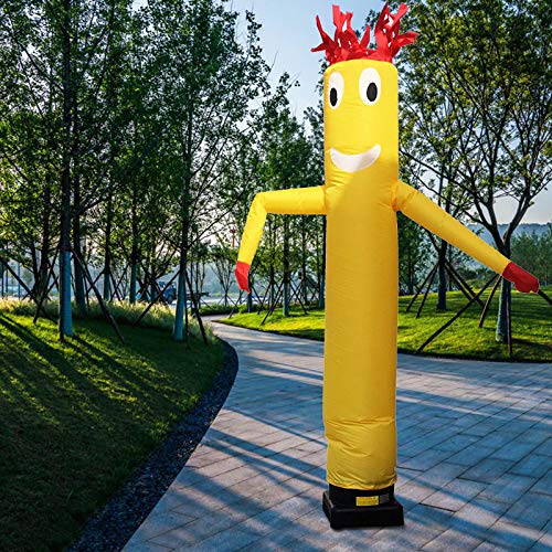 10ft Inflatable Tube Man Dancer, Yellow Wacky Waving Air Puppet for Advertising - No Blower Included, Lightweight 3M Tall Promotional Event Decor