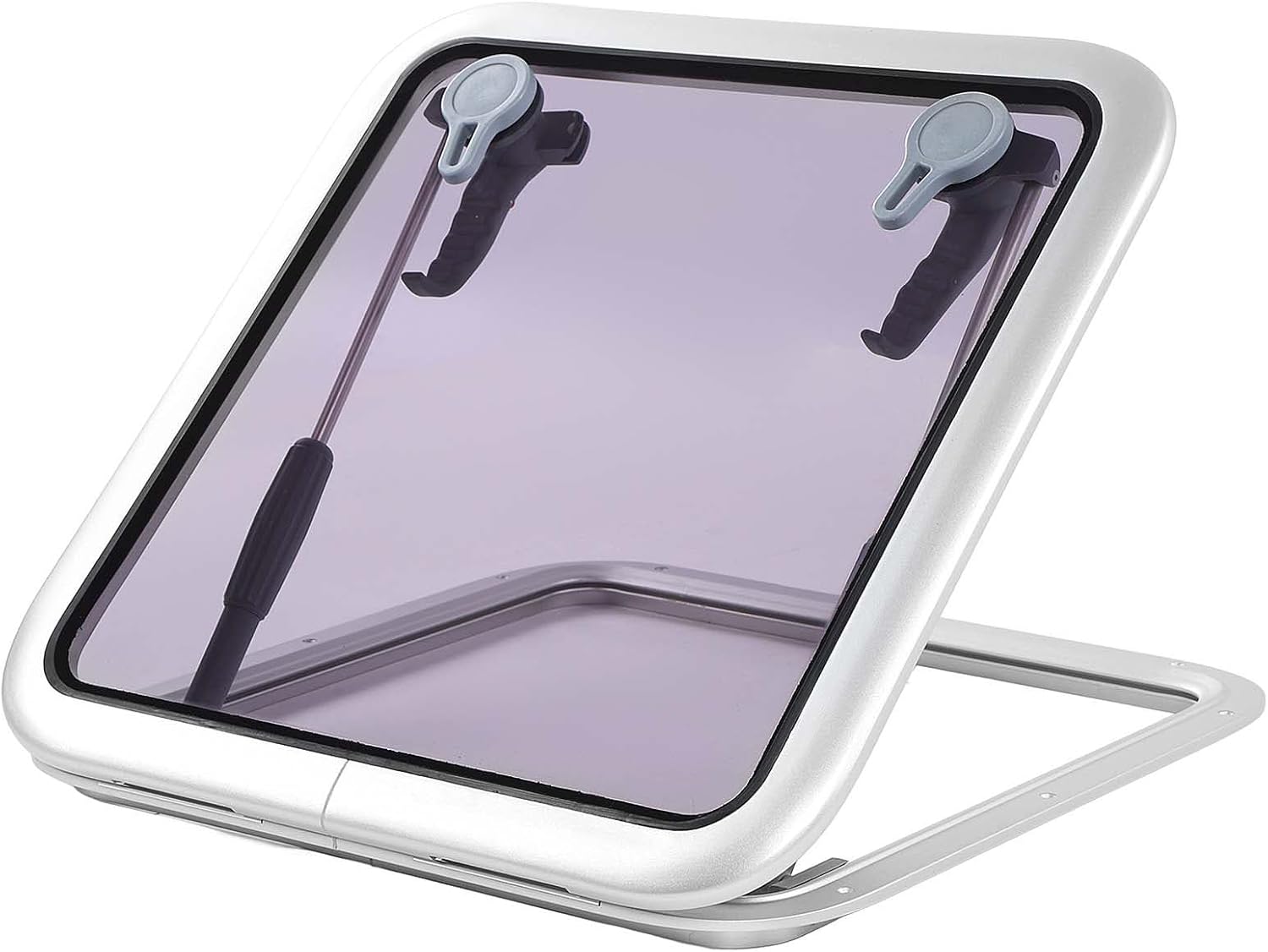 Boat Porthole Window Skylight Roof Window Push On L450 W450mm Acrylic Glass Anti- Acrylic Glass 90 Degree Opening for RV