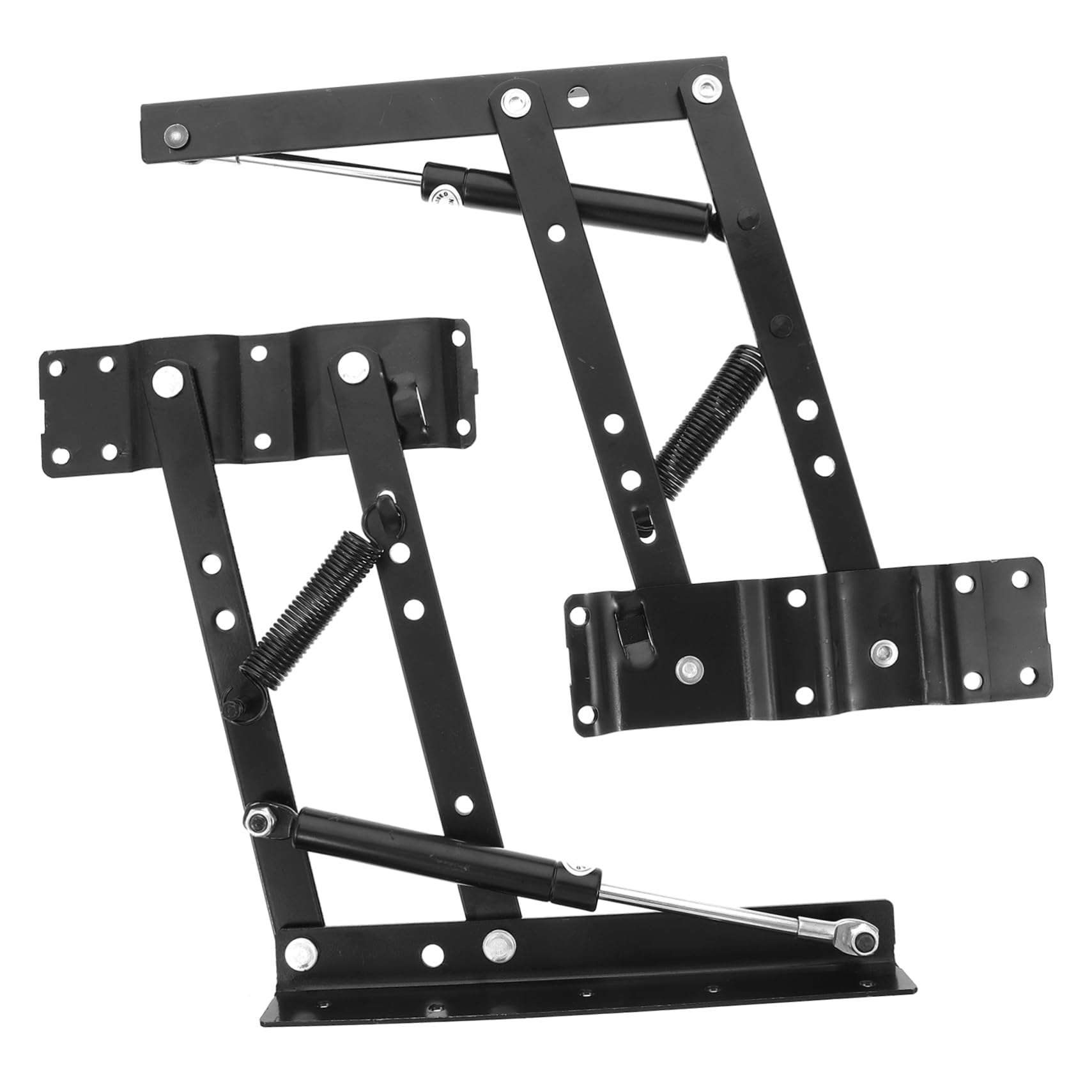 HEMOTON Soporte Elevador de Muebles de Hierro Negro Resistente Estructura Fuerte y Optimización de Espacio para Mesa Baja Funcional y Telescópica