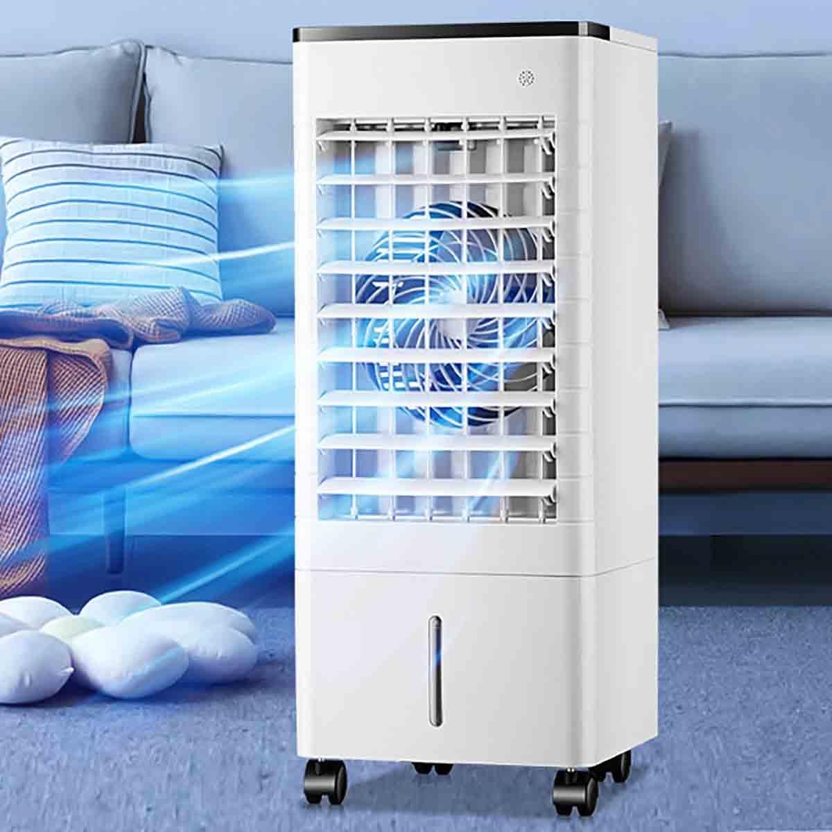 3-IN-1 Evaporative Air Cooler, Portable AC Oscillation Swamp Cooler