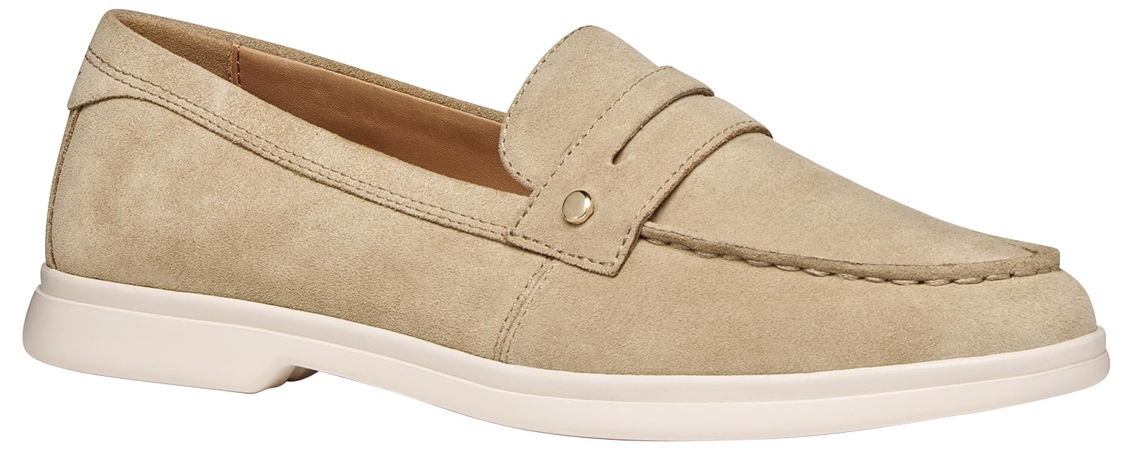 Geox Women's D XAND 3 B Loafer, Cream, 37.5 EU